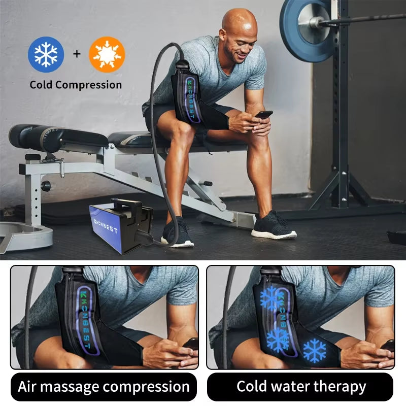 Ice Cold Compression Therapy Machine for Knee Post Surgery Pain Relief Universal Pad Cryotherapy Recovery System