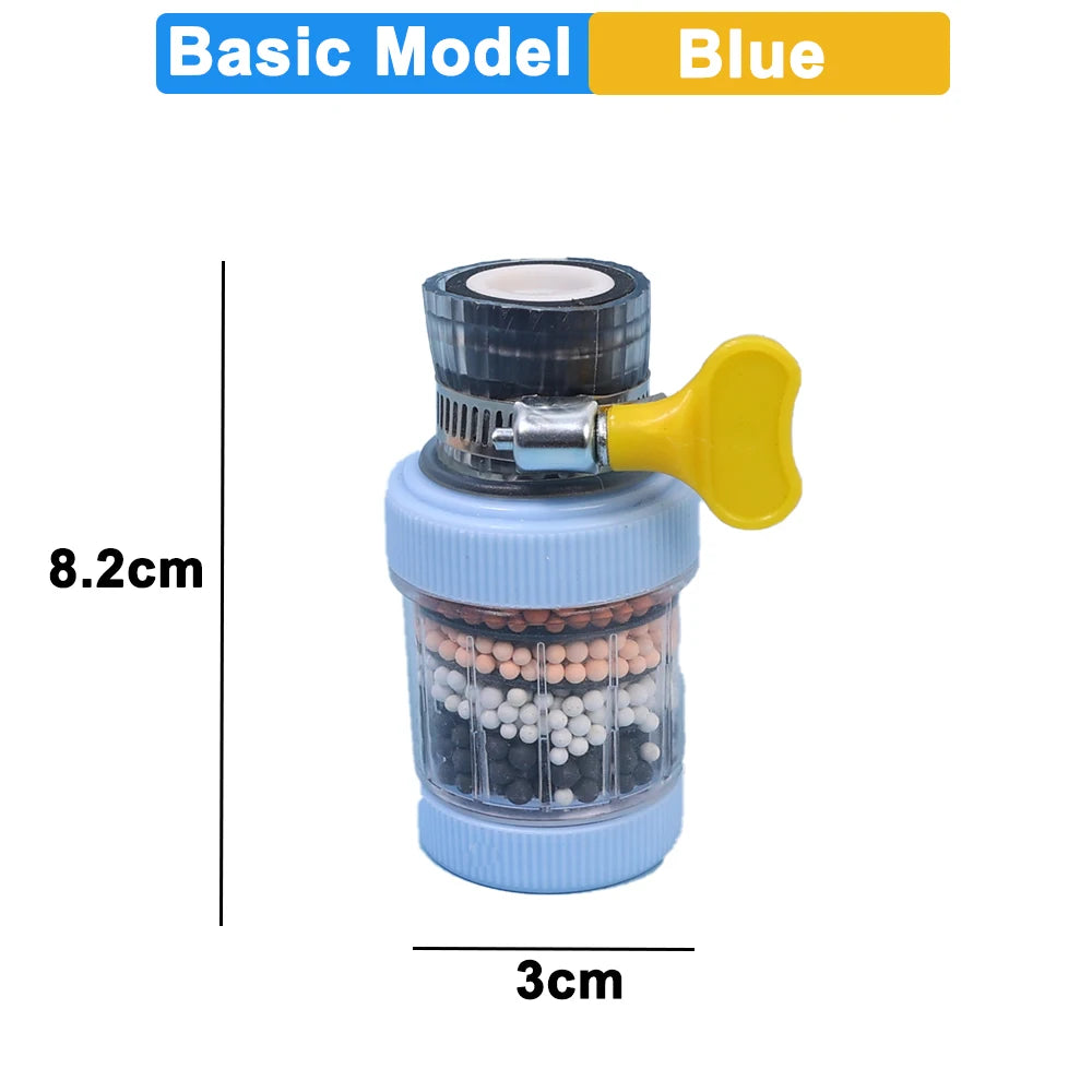 6 Layers Universal Kitchen Faucet Purifier Tap Filter 360 Degree Rotation Bubbler Activated Carbon Filtration Shower Head