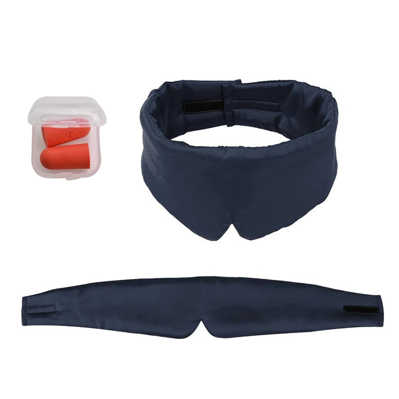 3D Natural Silk Cover Eyeshade Travel Sleeping Eye Mask Relieve Fatigue Sleep Blindfold Office Soft Eyepatch Bandage for Sleep