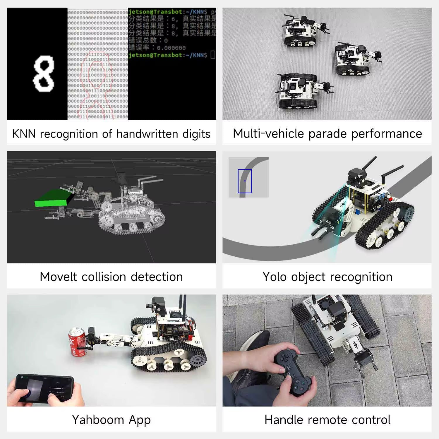 Transbot SE ROS Robot AI Vision Tank Car with 2DOF Camera PTZ Can Moveit Simulation for Jetson NANO B01 and Raspberrypi5