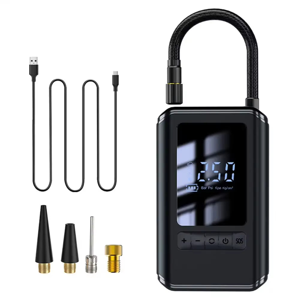 Portable Car Tire Inflatable Pump: Wireless Air Compressor