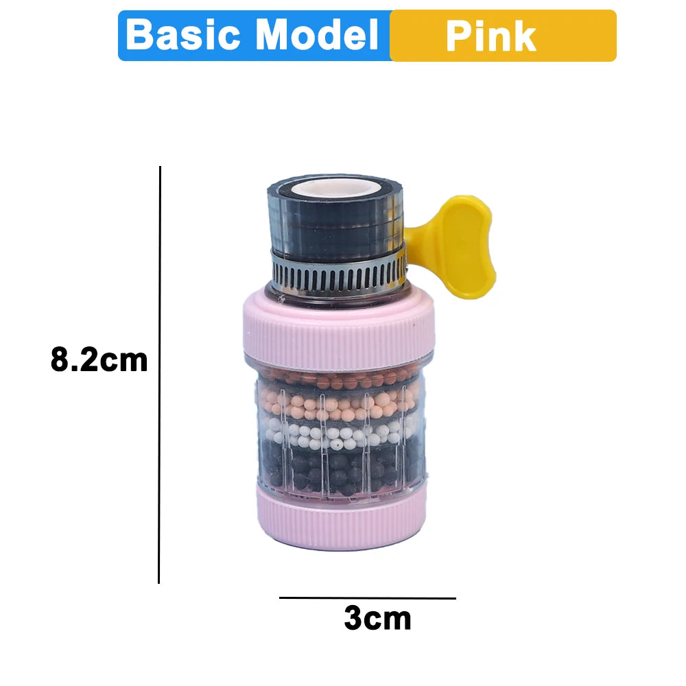 6 Layers Universal Kitchen Faucet Purifier Tap Filter 360 Degree Rotation Bubbler Activated Carbon Filtration Shower Head